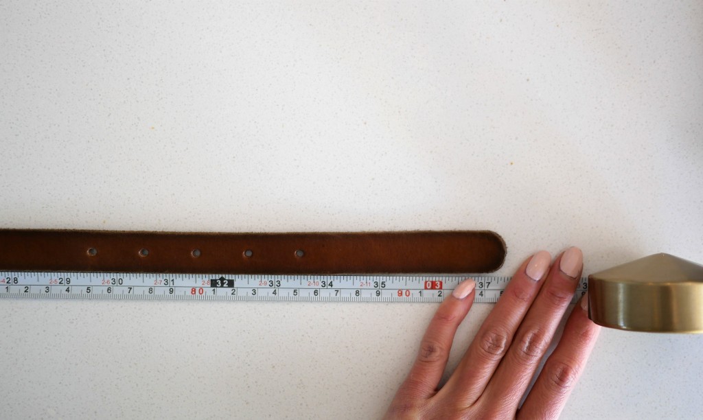 Measure the length of the belt
